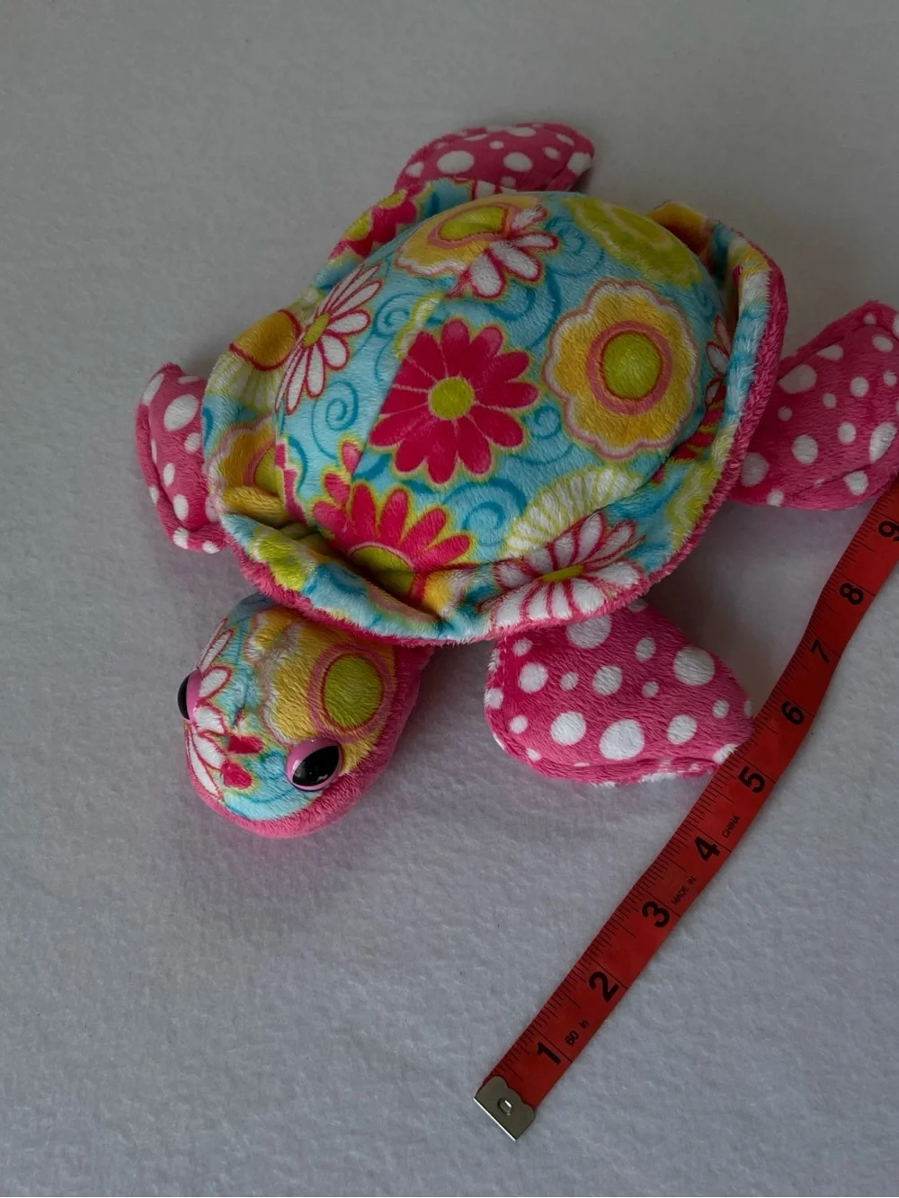 Genevieve Sea Turtle Pink Floral Stuffed Animal By Douglas  Cuddle Toy Plush 12”